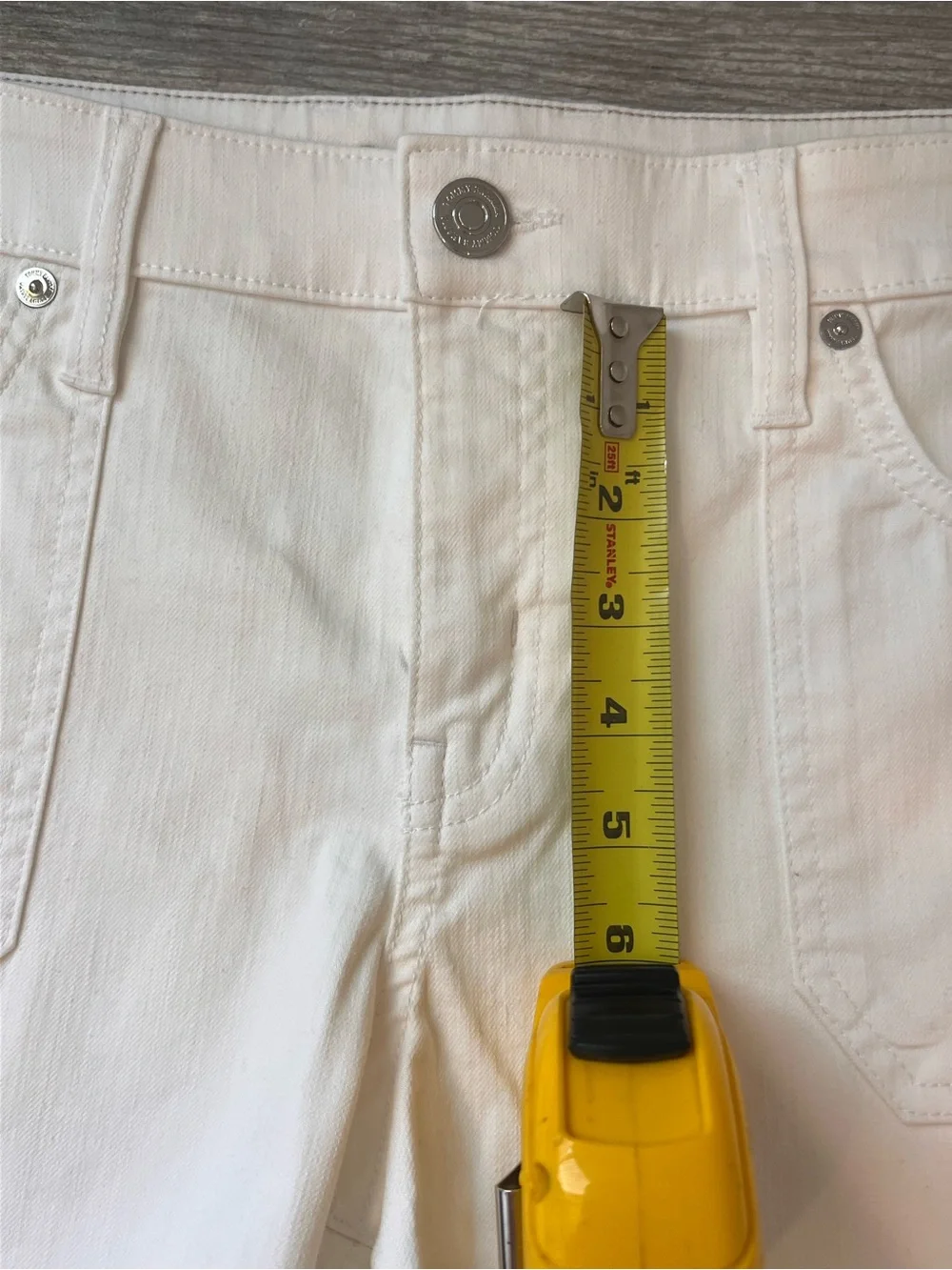 Tommy Bahama White Denim Frayed Hem Shorts